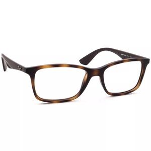 RayBan Eyeglasses RB 7047 5573 Matte Tortoise/Brown Rectangular Frame 56-17 145